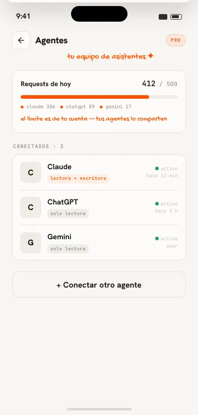 Agentes conectados